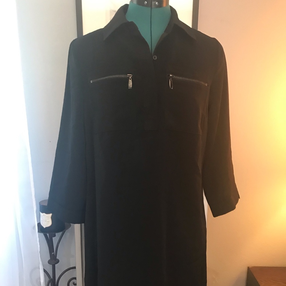 Black shirt dress